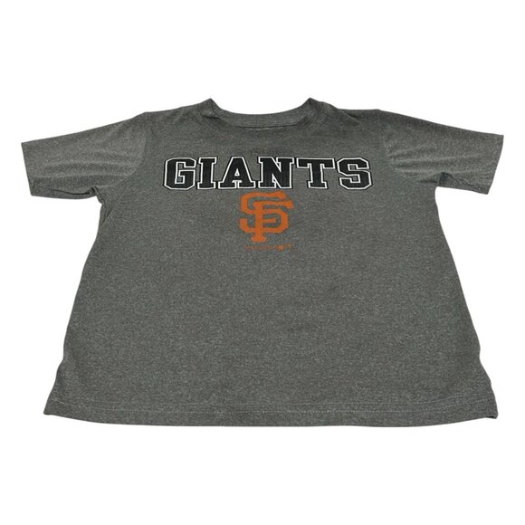 San Francisco Giants Boys Size S 6/7 T-Shirt Gray Short Sleeve Athletic Baseball - Picture 4 of 12